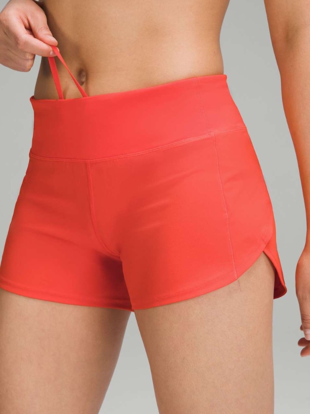 LULULEMON Speed Up Mid-Rise Lined Short 4" Solar Orange Women’s Size 10